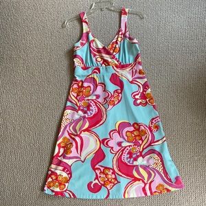 J. McLaughlin sundress pink and blue